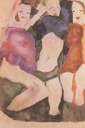 Egon Schiele Three Girls (mk12) oil painting